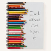 Kleurpotloden verven veelkleurige kunstenaar Journ Notitieboek (Voorkant)