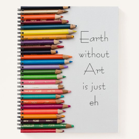 Kleurpotloden verven veelkleurige kunstenaar Journ Notitieboek (Voorkant)
