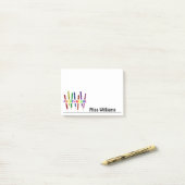 Kleurpotloden Vierde Klas Leraar Post-it® Notes (Op bureau)