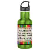 Kleurpotloden Waterfles voor Leraren (Voorkant)
