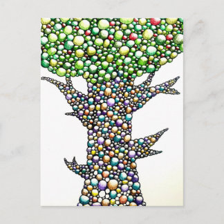 Kleurpotlood Bellen Boom Teken Kunst Briefkaart