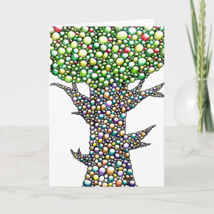 Kleurpotlood Bellen Boom Tekening Kunst Kaart