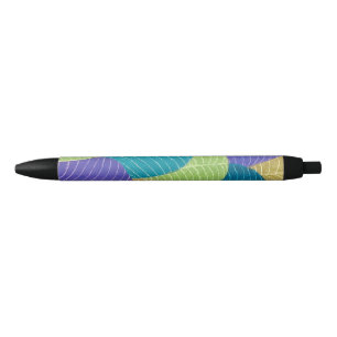 Kleurpotlood Bladeren Illustratie Tekening Zwarte Inkt Pen