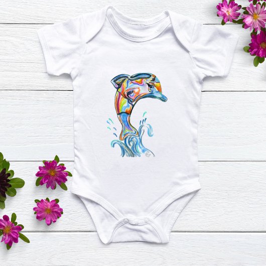 Kleurpotlood Dolfijn Springt Uit Het Water Romper