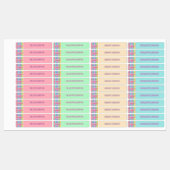 Kleurpotlood Gekleurd Meisje Kleur Gecodeerd Labels (Vel)