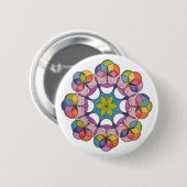 Kleurpotlood Geometric Mandala Spiritueel Ronde Button 5,7 Cm (Voorkant /achterkant)
