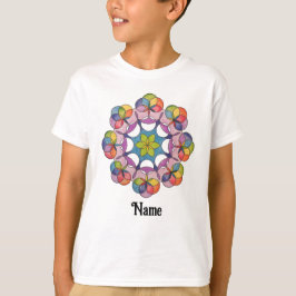 Kleurpotlood Geometrische Mandala Gepersonaliseerd T-shirt