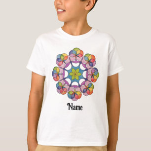 Kleurpotlood Geometrische Mandala Gepersonaliseerd T-shirt