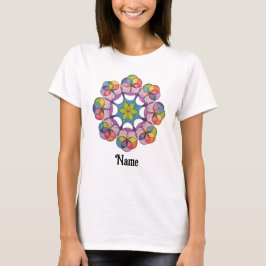 Kleurpotlood Geometrische Mandala Gepersonaliseerd T-shirt