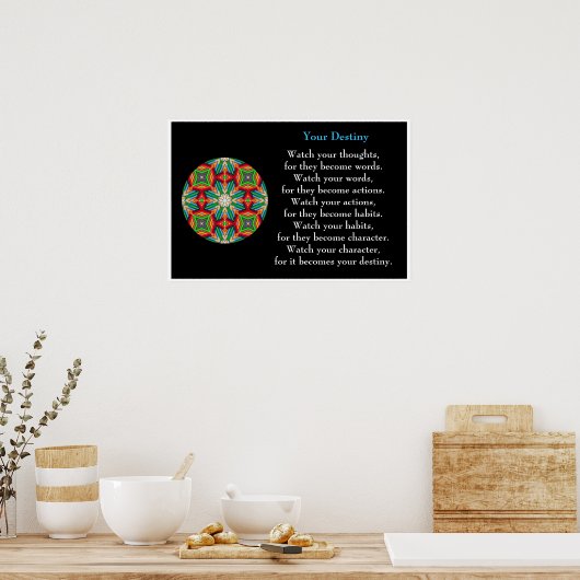 Kleurpotlood - Kaleidoscopisch Poster van bestemmi (Keuken)