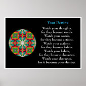 Kleurpotlood - Kaleidoscopisch Poster van bestemmi (Voorkant)