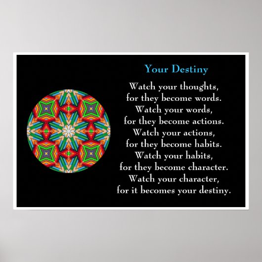 Kleurpotlood - Kaleidoscopisch Poster van bestemmi (Voorkant)