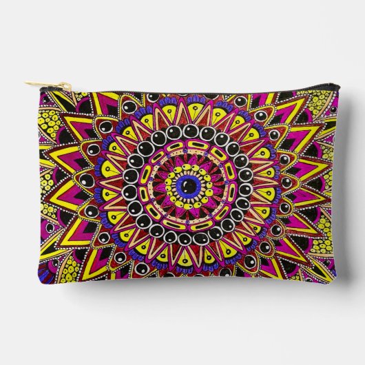 Kleurpotlood Paars Geel Mandala Etui (Voorkant)