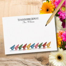 Kleurpotlood Papier Vliegtuig Regenboog Leraar