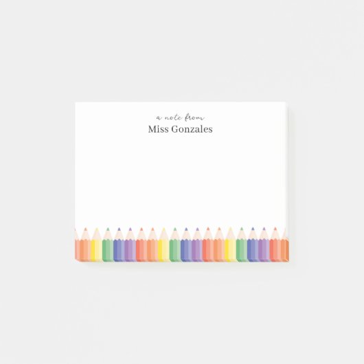 Kleurpotlood Persoonlijke Leraren Post-it® Notes (Voorkant)