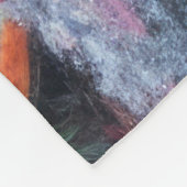 Kleurpotlood tekening Kerstvakantie Kerstman Fleece Deken (Hoek)