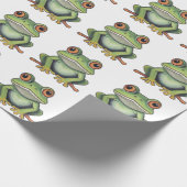 Kleurpotlood tekening kikker cadeaupapier (Hoek)
