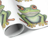 Kleurpotlood tekening kikker cadeaupapier (Rol Hoek)