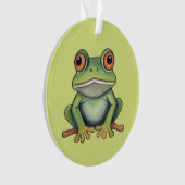 Kleurpotlood tekening kikker ornament (voorkant)