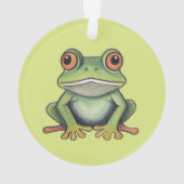 Kleurpotlood tekening kikker ornament (achterkant)