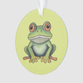 Kleurpotlood tekening kikker ornament (voorkant)