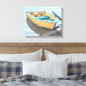 Kleurpotlood Tekening van gele kast Canvas Afdruk (Insitu (Slaapkamer))