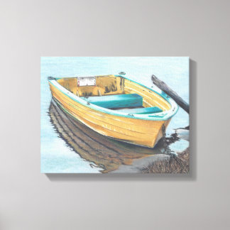 Kleurpotlood Tekening van gele kast Canvas Afdruk