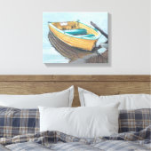 Kleurpotlood Tekening van gele kast Canvas Afdruk (Insitu (Slaapkamer))