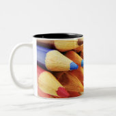 kleurpotlood tweekleurige koffiemok (Links)