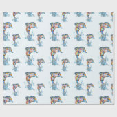 Kleurpotlooddolfijnen die uit water springen cadeaupapier (Vlak)