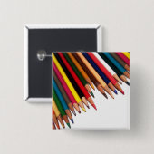 Kleurpotloodhoek Vierkante Button 5,1 Cm (Voorkant /achterkant)