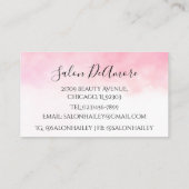 Kleurpotloodmeisje met braïde roze Waterverf Visitekaartje (Achterkant)