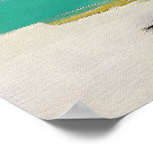 Kleurpracht rond het middaguur – Abstracte figuren Poster (Hoek)