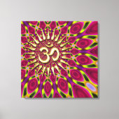 Kleurrays Gold om Sign Psychedelic Canvas (Voorkant)