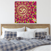 Kleurrays Gold om Sign Psychedelic Canvas (Insitu (Slaapkamer))