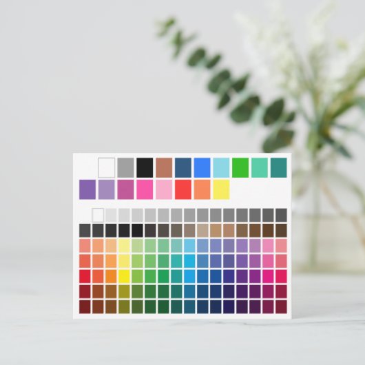 Kleurreferentieschema Briefkaart (Staand voorkant)