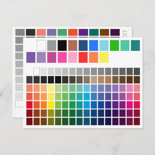 Kleurreferentieschema Briefkaart (Voorkant / Achterkant)