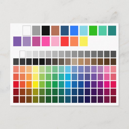 Kleurreferentieschema Briefkaart (Voorkant)