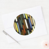Kleurregen 4 ronde sticker (Envelop)