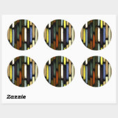 Kleurregen 4 ronde sticker (Vel)