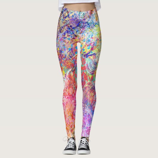 Kleurregen Leggings (Voorkant)