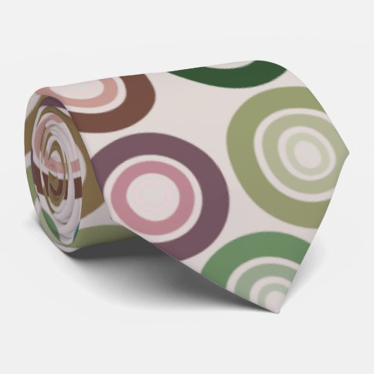 Kleurretro-cirkelpatroon gedempt stropdas (Opgerold)