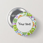 Kleurretro-design Ronde Button 5,7 Cm (Voorkant /achterkant)