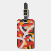 kleurrijk 0748 abstracte kunst bagagelabel (Voorkant verticaal)