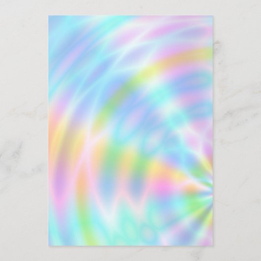 Kleurrijk 2023-rooster, volledig jaar Faux-hologra Programmakaart (Achterkant)