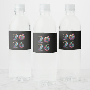 Kleurrijk 2026- waterfles etiket