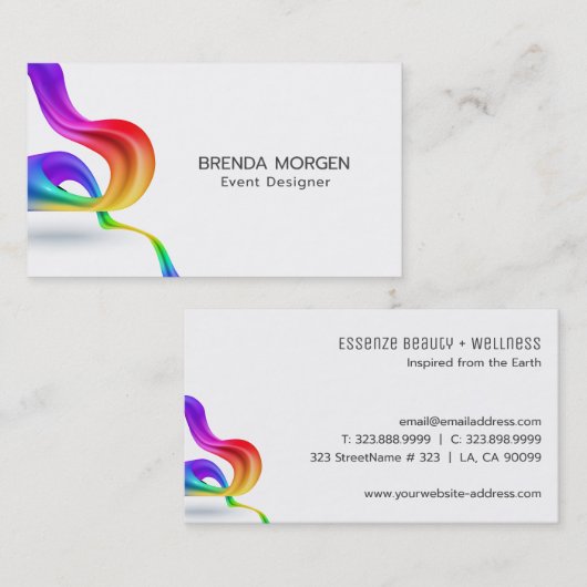 Kleurrijk 3D abstract vormontwerp Visitekaartje (Voorkant / Achterkant)