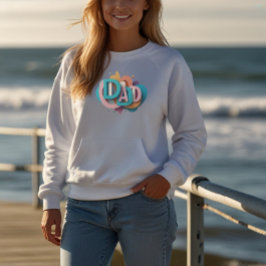 Kleurrijk 3D "DAD" grafisch ontwerp | Dames T-shirt