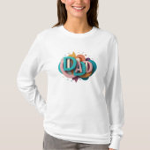 Kleurrijk 3D "DAD" grafisch ontwerp | Dames T-shirt (Voorkant)
