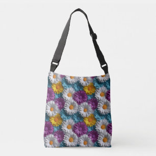 Kleurrijk 3D Daisy Naadloos Patroon Crossbody Tas